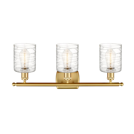 A large image of the Innovations Lighting 516-3W-10-26 Cobbleskill Vanity Alternate Image