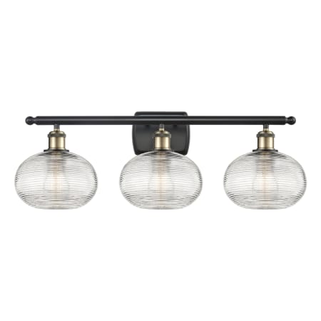 A large image of the Innovations Lighting 516-3W-10-28-Ithaca-Bathroom Vanity Light Alternate Image