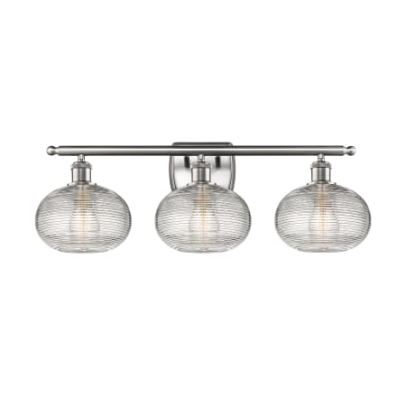 A large image of the Innovations Lighting 516-3W-10-28-Ithaca-Bathroom Vanity Light Alternate Image