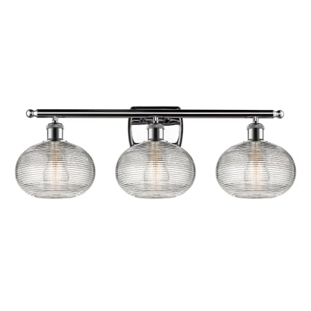 A large image of the Innovations Lighting 516-3W-10-28-Ithaca-Bathroom Vanity Light Alternate Image