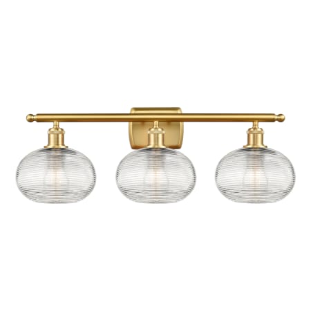 A large image of the Innovations Lighting 516-3W-10-28-Ithaca-Bathroom Vanity Light Alternate Image