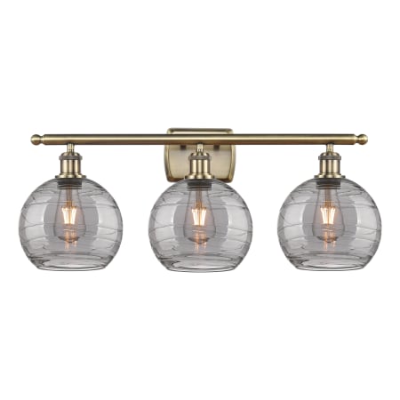 A large image of the Innovations Lighting 516-3W-11-28-Athens Deco Swirl-Vanity Light Alternate Image