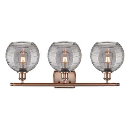 A large image of the Innovations Lighting 516-3W-11-28-Athens Deco Swirl-Vanity Light Alternate Image