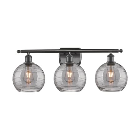 A large image of the Innovations Lighting 516-3W-11-28-Athens Deco Swirl-Vanity Light Alternate Image