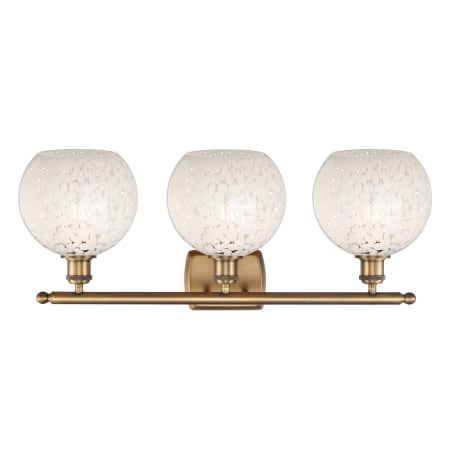 A large image of the Innovations Lighting 516-3W-11-28-White Mouchette-Bathroom Vanity Light Alternate Image