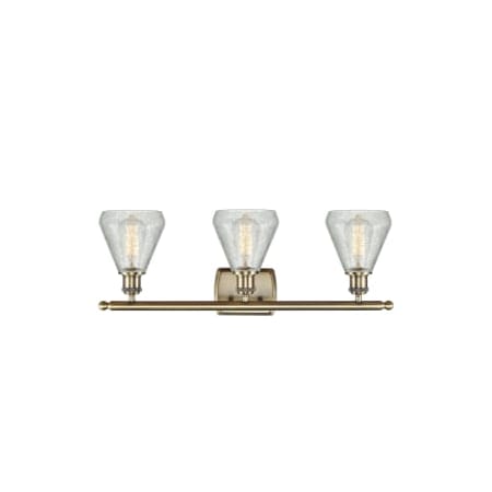 A large image of the Innovations Lighting 516-3W-12-26 Conesus Vanity Alternate Image