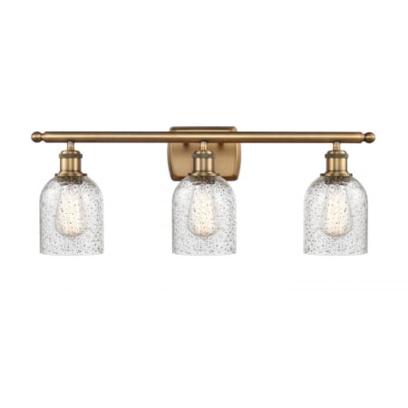 A large image of the Innovations Lighting 516-3W-12-26 Caledonia Vanity Mica / Brushed Brass