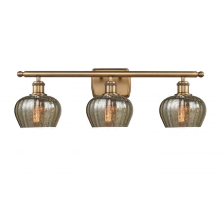A large image of the Innovations Lighting 516-3W Fenton Brushed Brass / Mercury