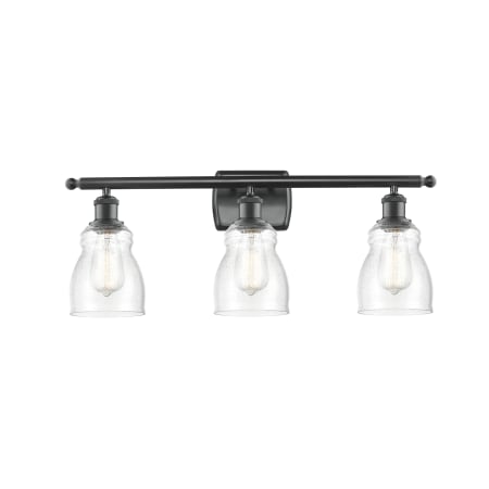 A large image of the Innovations Lighting 516-3W Ellery Matte Black / Seedy