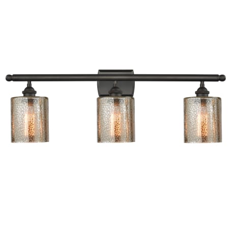 A large image of the Innovations Lighting 516-3W Cobleskill Oiled Rubbed Bronze / Mercury