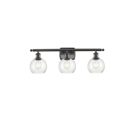 A large image of the Innovations Lighting 516-3W-9-26 Athens Vanity Oil Rubbed Bronze / Seedy