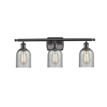 A large image of the Innovations Lighting 516-3W Caledonia Oil Rubbed Bronze / Charcoal