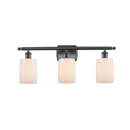 A large image of the Innovations Lighting 516-3W Hadley Oil Rubbed Bronze / Matte White