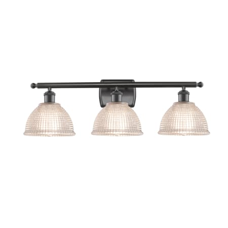 A large image of the Innovations Lighting 516-3W Arietta Oil Rubbed Bronze / Clear