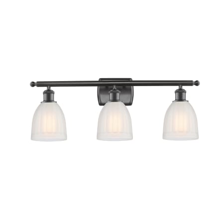 A large image of the Innovations Lighting 516-3W Brookfield Oil Rubbed Bronze / White
