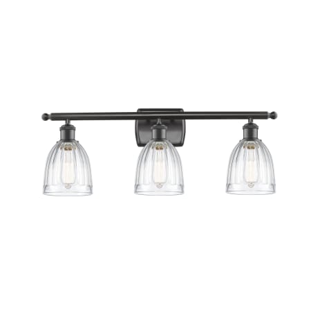 A large image of the Innovations Lighting 516-3W Brookfield Oil Rubbed Bronze / Clear
