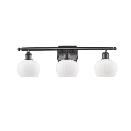 A large image of the Innovations Lighting 516-3W Fenton Oil Rubbed Bronze / Matte White