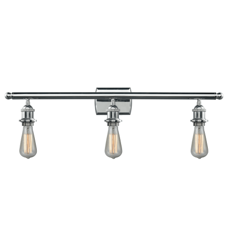 A large image of the Innovations Lighting 516-3W Bare Bulb Polished Chrome