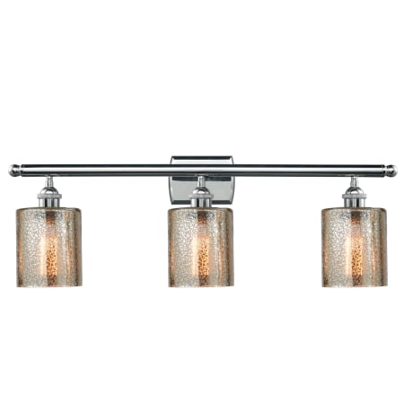 A large image of the Innovations Lighting 516-3W Cobleskill Polished Chrome / Mercury