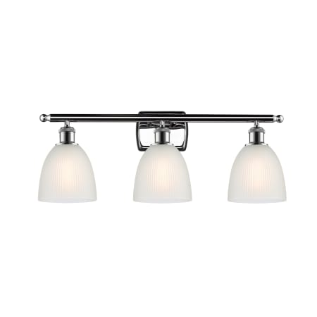 A large image of the Innovations Lighting 516-3W Castile Polished Chrome / White