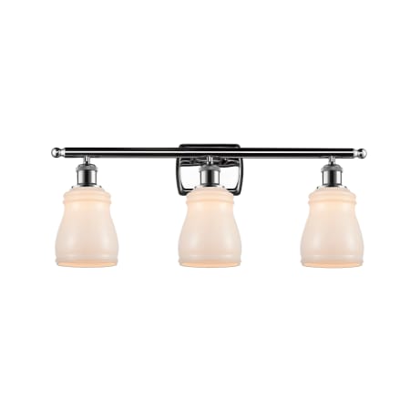 A large image of the Innovations Lighting 516-3W Ellery Polished Chrome / White