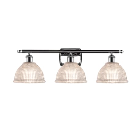 A large image of the Innovations Lighting 516-3W Arietta Polished Chrome / Clear