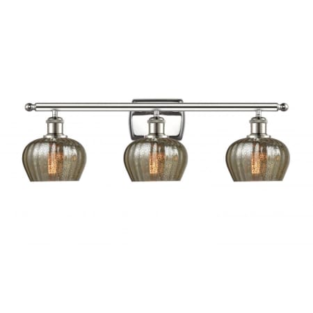 A large image of the Innovations Lighting 516-3W Fenton Polished Nickel / Mercury