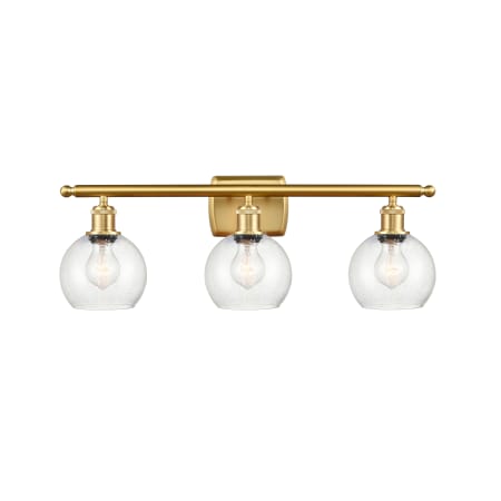 A large image of the Innovations Lighting 516-3W-10-26 Athens Vanity Satin Gold / Seedy