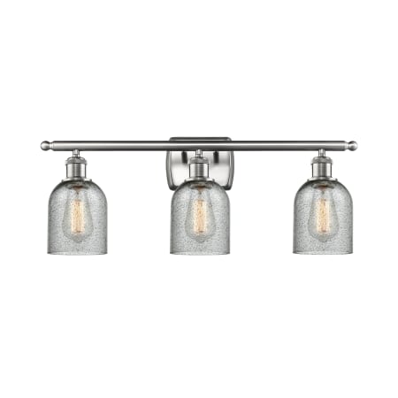 A large image of the Innovations Lighting 516-3W Caledonia Brushed Satin Nickel / Charcoal