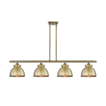 A large image of the Innovations Lighting 516-4I-11-48 Adirondack Linear Antique Brass