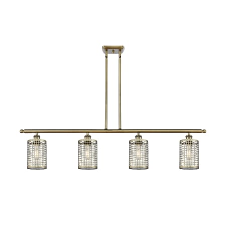 A large image of the Innovations Lighting 516-4I-10-48 Nestbrook Linear Antique Brass