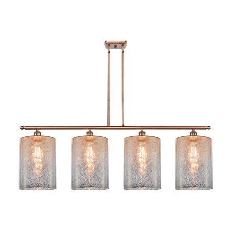 A large image of the Innovations Lighting 516-4I-10-48-L Cobbleskill Linear Antique Copper / Mercury