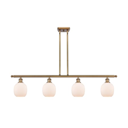 A large image of the Innovations Lighting 516-4I Belfast Brushed Brass / Matte White