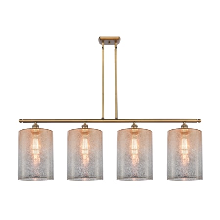 A large image of the Innovations Lighting 516-4I-10-48-L Cobbleskill Linear Brushed Brass / Mercury