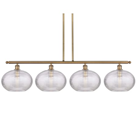 A large image of the Innovations Lighting 516-4I-12-51 Ithaca Pendant Brushed Brass / Clear Ithaca