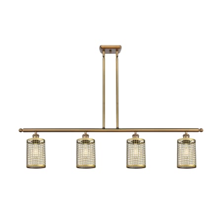 A large image of the Innovations Lighting 516-4I-10-48 Nestbrook Linear Brushed Brass