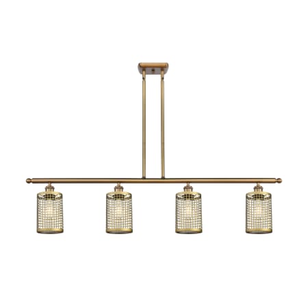 A large image of the Innovations Lighting 516-4I-10-48 Nestbrook Linear Brushed Brass