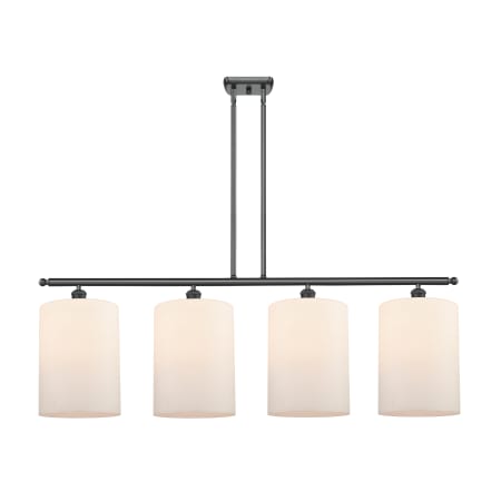 A large image of the Innovations Lighting 516-4I-10-48-L Cobbleskill Linear Matte Black / Matte White