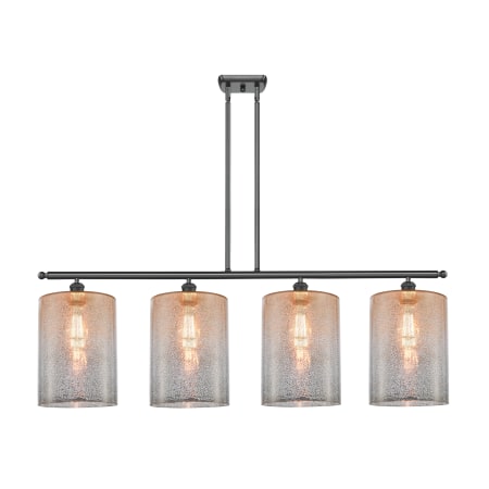 A large image of the Innovations Lighting 516-4I-10-48-L Cobbleskill Linear Matte Black / Mercury