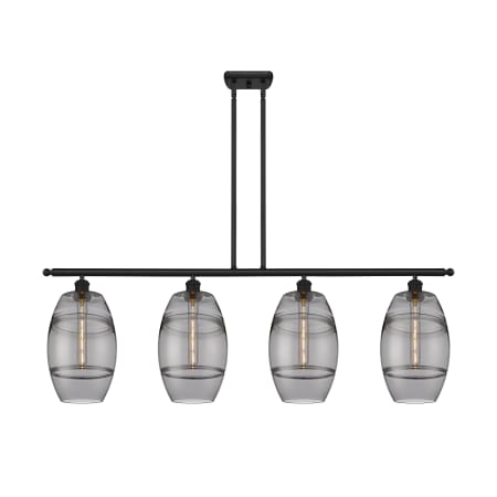 A large image of the Innovations Lighting 516-4I-10-48 Vaz Linear Matte Black / Smoked