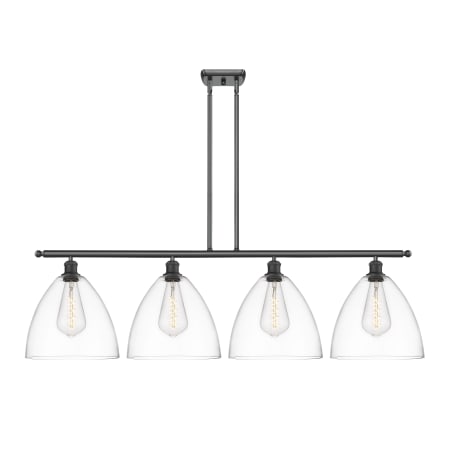 A large image of the Innovations Lighting 516-4I-14-50 Bristol Linear Matte Black / Clear