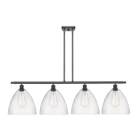 A large image of the Innovations Lighting 516-4I-14-50 Bristol Linear Matte Black / Seedy