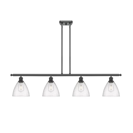 A large image of the Innovations Lighting 516-4I-11-48 Bristol Linear Matte Black / Seedy
