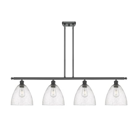 A large image of the Innovations Lighting 516-4I-13-48 Bristol Linear Matte Black / Seedy