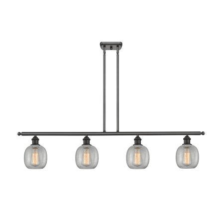 A large image of the Innovations Lighting 516-4I Belfast Oiled Rubbed Bronze / Clear Crackle