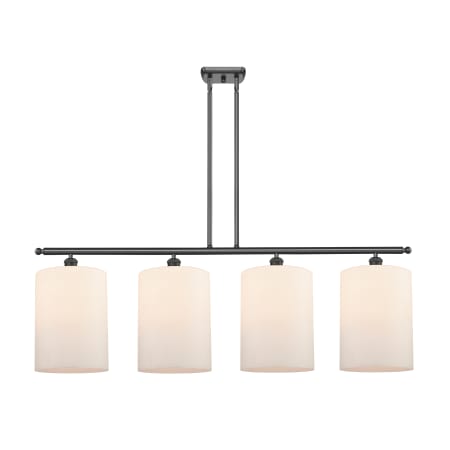 A large image of the Innovations Lighting 516-4I-10-48-L Cobbleskill Linear Oil Rubbed Bronze / Matte White