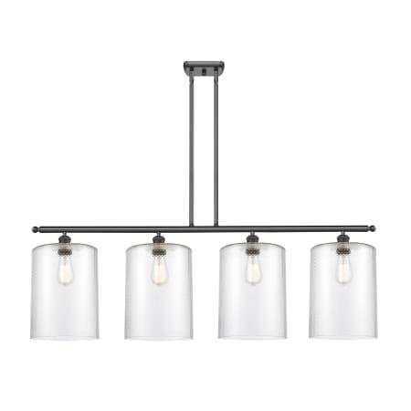 A large image of the Innovations Lighting 516-4I-10-48-L Cobbleskill Linear Oil Rubbed Bronze / Clear