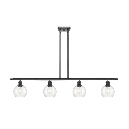 A large image of the Innovations Lighting 516-4I-9-48 Athens Linear Oil Rubbed Bronze / Clear