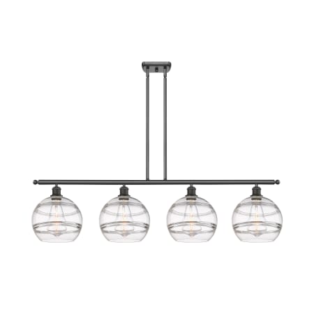 A large image of the Innovations Lighting 516-4I-12-48 Rochester Linear Oil Rubbed Bronze / Clear