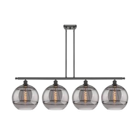 A large image of the Innovations Lighting 516-4I-14-50 Rochester Linear Oil Rubbed Bronze / Smoked